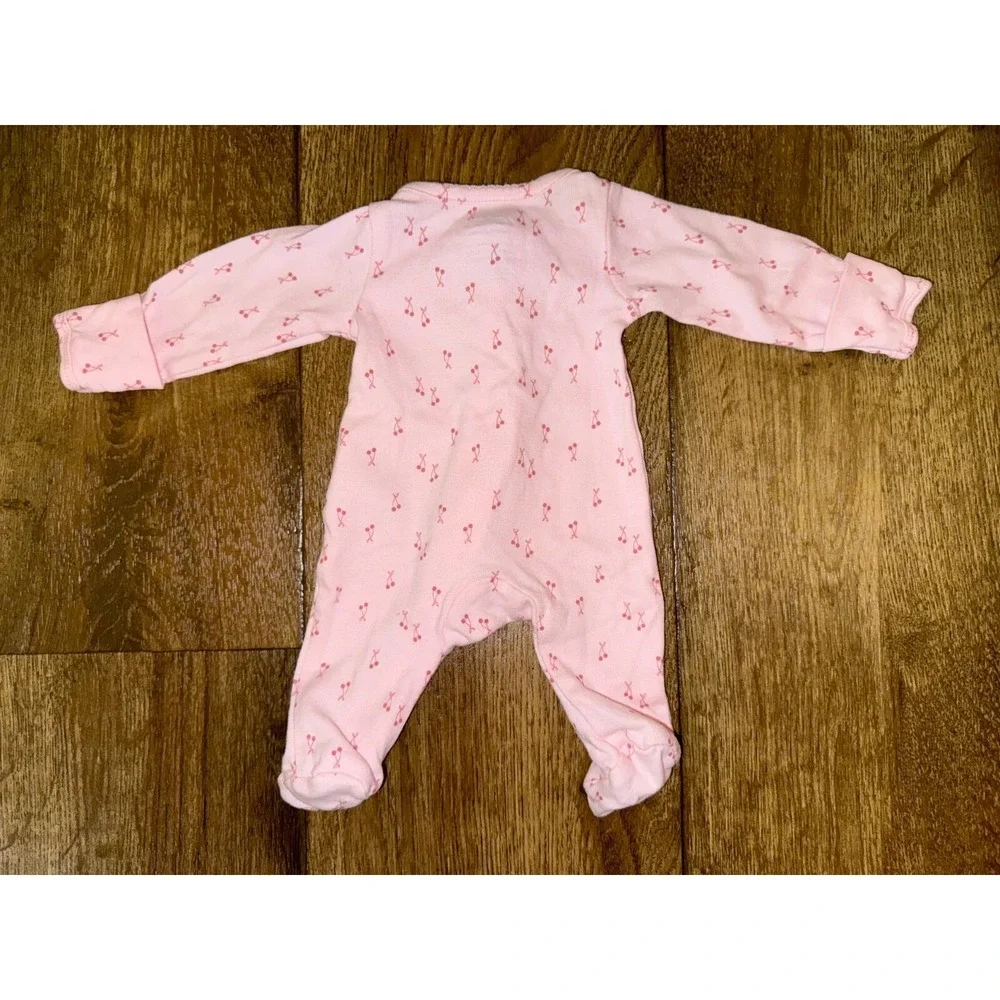 Carters Baby Girl Preemie Sleeper Outfit Reborn Clothes Pink Cherries Zipper 2‎